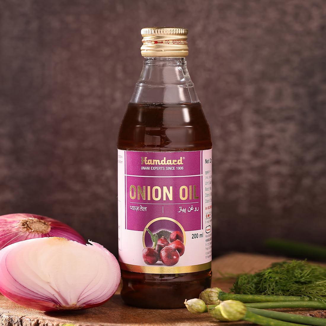 Hamdard Onion Oil | 200 ml | All-natural Hair Oil | Helps to Nourish Hair Follicles and Manages Breakage | Promotes Overall Well-Being | Helps Support Digestive Health | Pack of 1