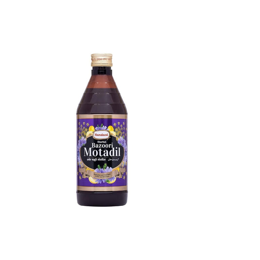 Hamdard Sharbat Bazoori Motadil | 500 ML | Supports Kidney and Liver Health | Helps Manage Burning Sensation in Bladder | Herbal Remedy | Unani Formulation | All-natural | Pack of 2
