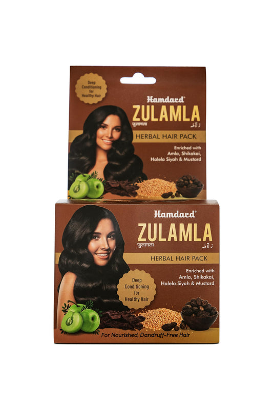 Hamdard Zulamla Herbal Hair Pack | 20 Sachets | Manages Hair Fall | Manages Dandruff and Greying of Hair | Promotes Healthy, Smooth and Shiny Hair | All-natural | Pack Of 1