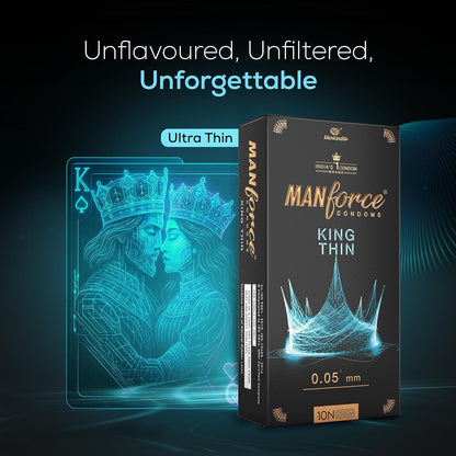 Manforce King Thin Ultra-Thin Unflavoured Condoms